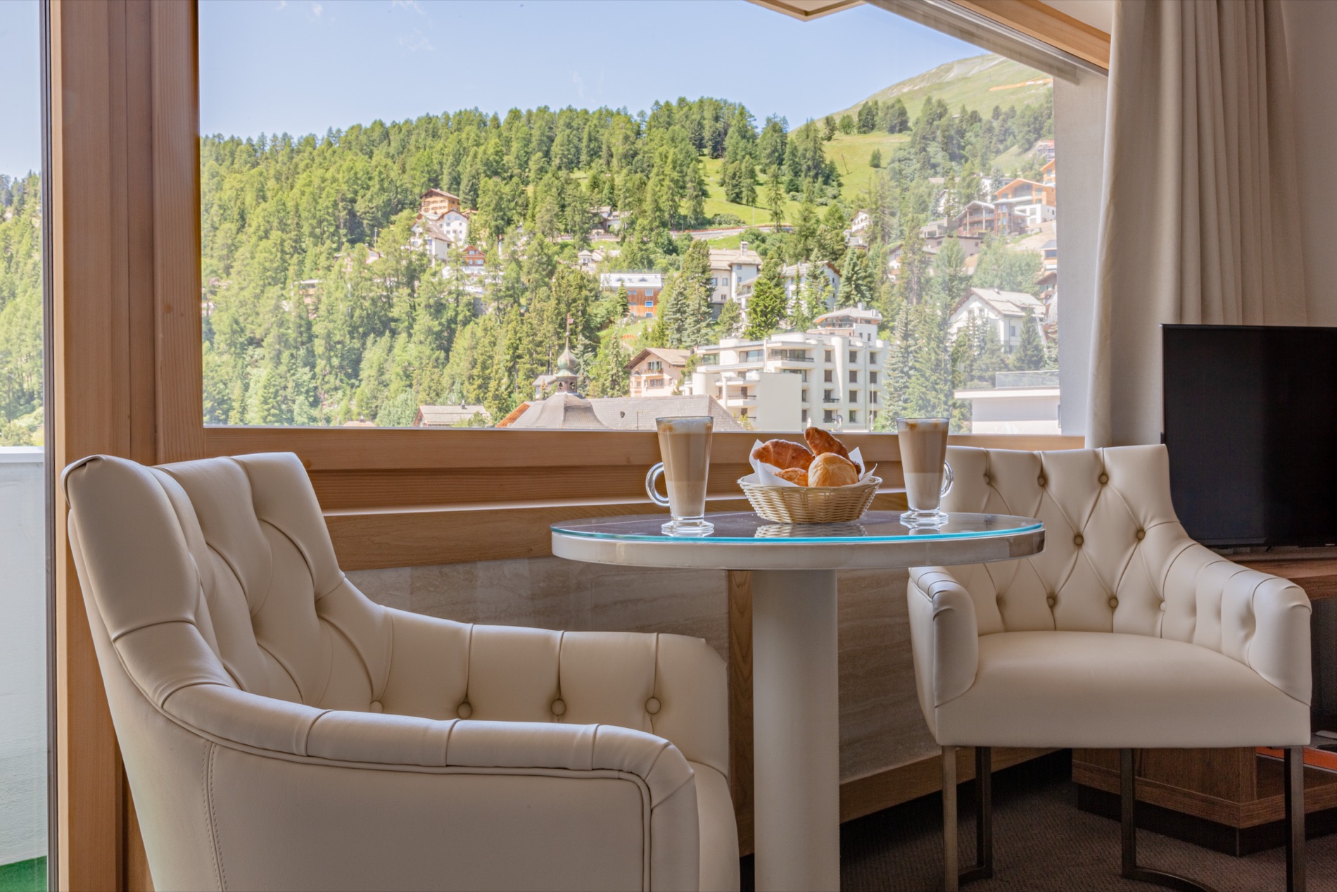 Hotel Arte, sitting area by the window.